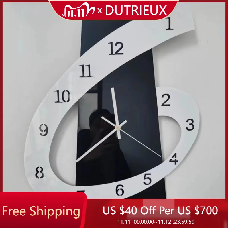 

Digital Living Room Clock Wall Big Size Metal Wall Art Fashion Cartoon Wall Watch Design Horloge Murale Ornaments Home Decor