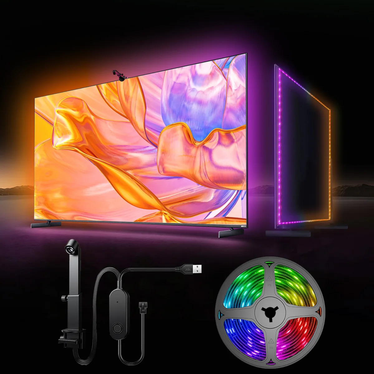 Smart APP Control Color Picking Up TV SYNC Backlight USB RGB Light Strip Music SYNC LED Strip Light Game Atmosphere Lamp Tape