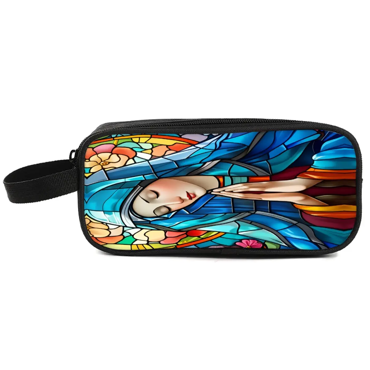 مقلمة بطبقة مزدوجة من مريم العذراء مع محمولة باليد للأولاد/الفتيات، أفضل هدية حقيبة أقلام رصاص مدرسية كرتونية ثلاثية الأبعاد للأطفال