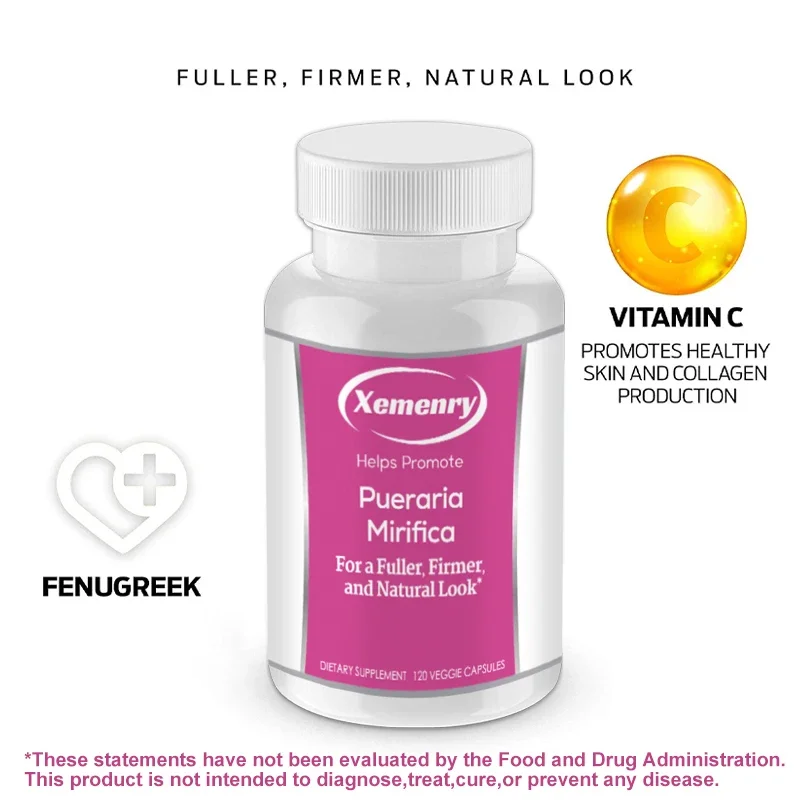 كبسولات بوريريا ميريفيكا - ثدي أكبر ومستدير، تعزز أكثر ثباتًا - 120 كبسولة