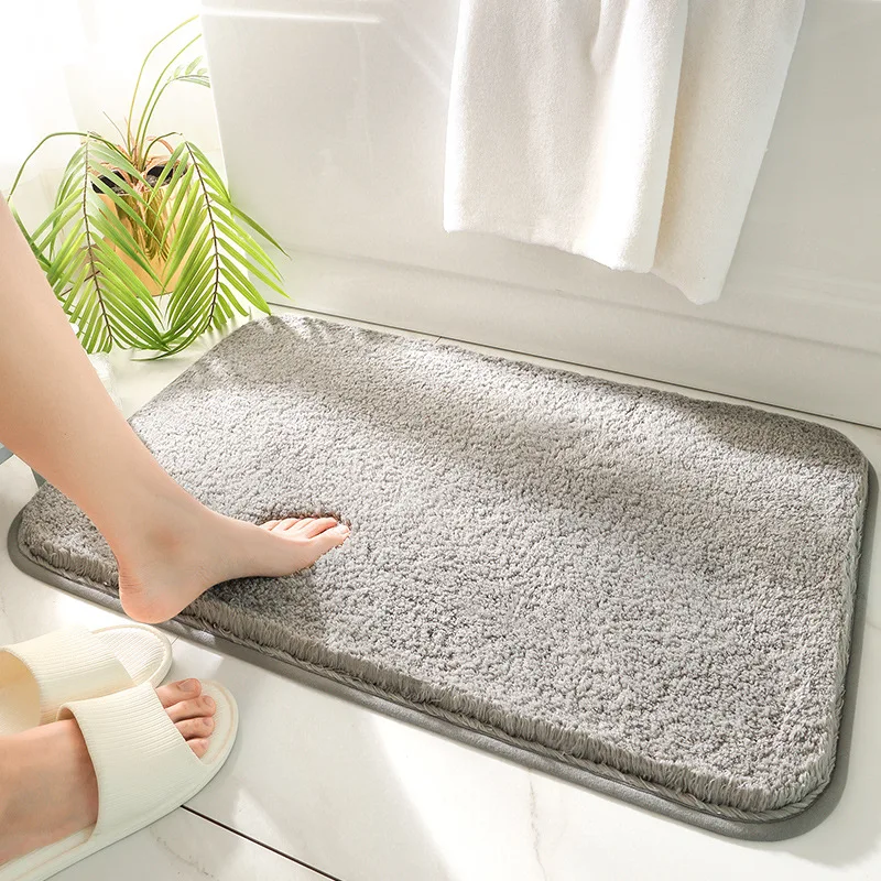 50*80Cm Super Dikke Pluisvezel Badmat, Doucheruimte Tapijten, Chenille Badkamer Vloermat, Toiletabsorberende Toegangsdeur Mat