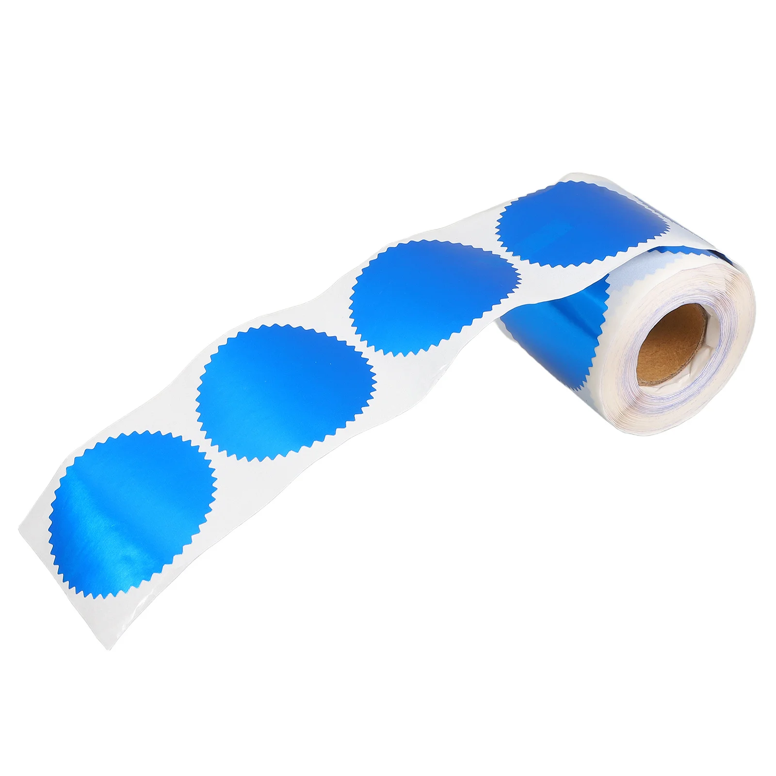 

250Pcs Steel Embossing Labels Blue Serrated Edge for Certificate Award Seals Official Documents Graduation Envelopes Notary