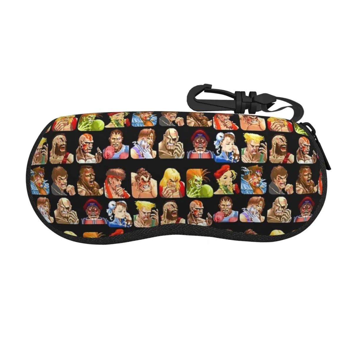 Defeated Portraits Super Street Fighter Shell Glasses Case Portable Sunglasses Box Women Men Soft Eyeglasses Bag Pouch