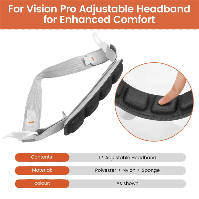BAAE لـ Vision Pro توزيع الضغط على عصابة الرأس القابلة للتعديل وملحق الضغط لأغطية الرأس لراحة معززة