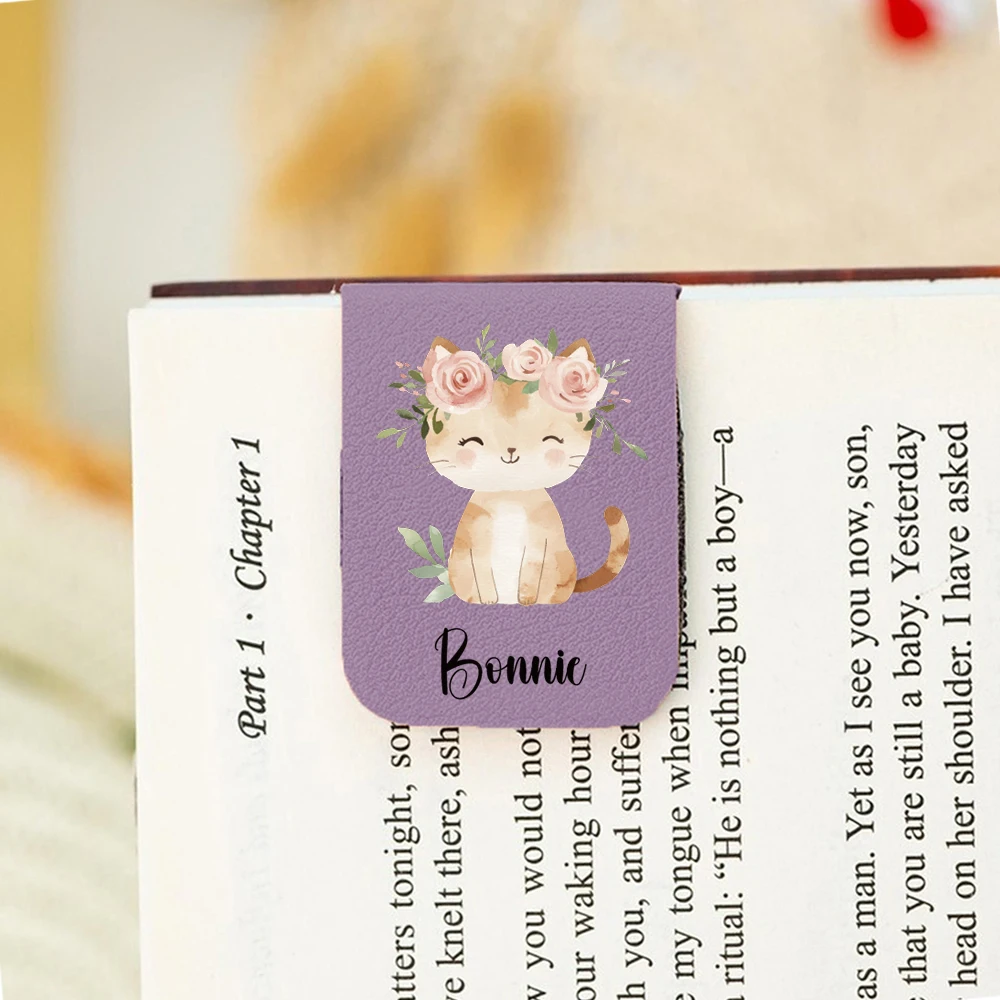 Clip para libros con estampado de nombre personalizado, color azul agua, para regalos de cumpleaños, 1 unidad