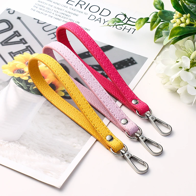 Bag Wrist Strap Soft Portable PU Leather Bag Strap Handles Women Clutch Bag Strap Solid Handle Purse Bag Belt Replacement Strap