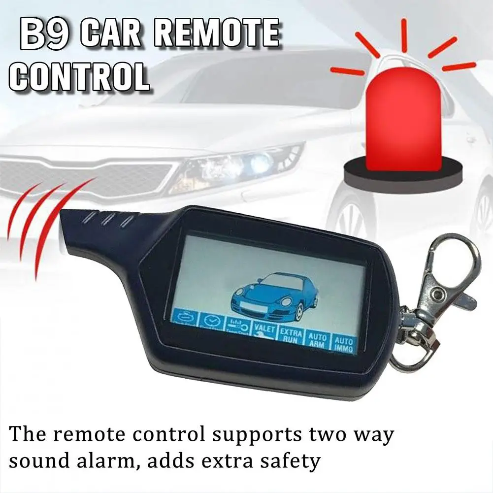 LCD مفتاح التحكم عن بعد أمن السيارة اتجاهين نظام إنذار السيارة ل Twage StarLine B9 للمركبة الروسية X9I2 #6