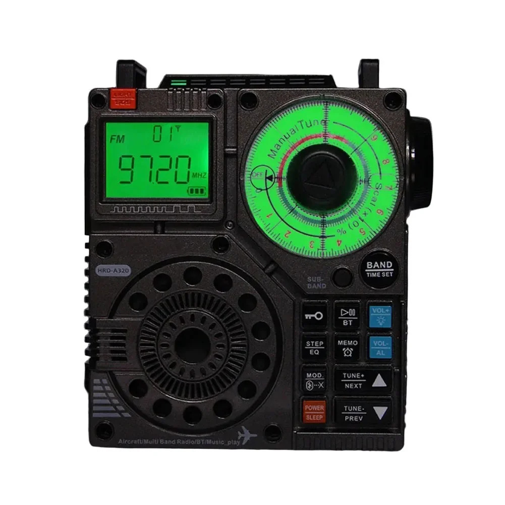 

Full Band AM/FM Radio Compact Shortwave Receiver With Alarm Clock Multifunction Deep Sound Stereo Portable Mini Radio Receiver