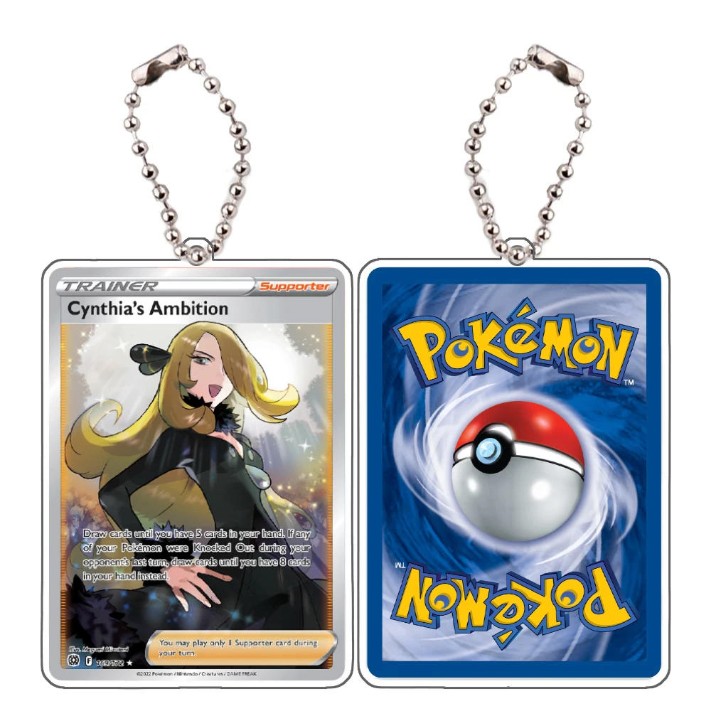 Pokemon Trainer Cynthia Marnie Lillie Rosa Elesa Self Made Acrylic Keychain Pendant Anime Classics Game Collection Toy Gift