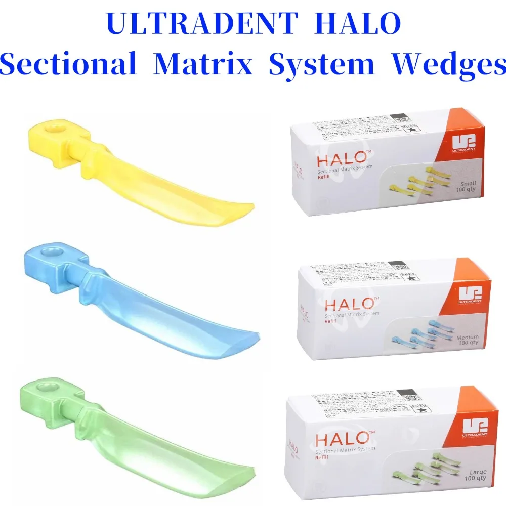 

Стоматологические клинки Ultradent Halo Anatomical: гипоаллергенные наконечники для реставрации задних зубов композитными материалами, 100 шт./упаковка