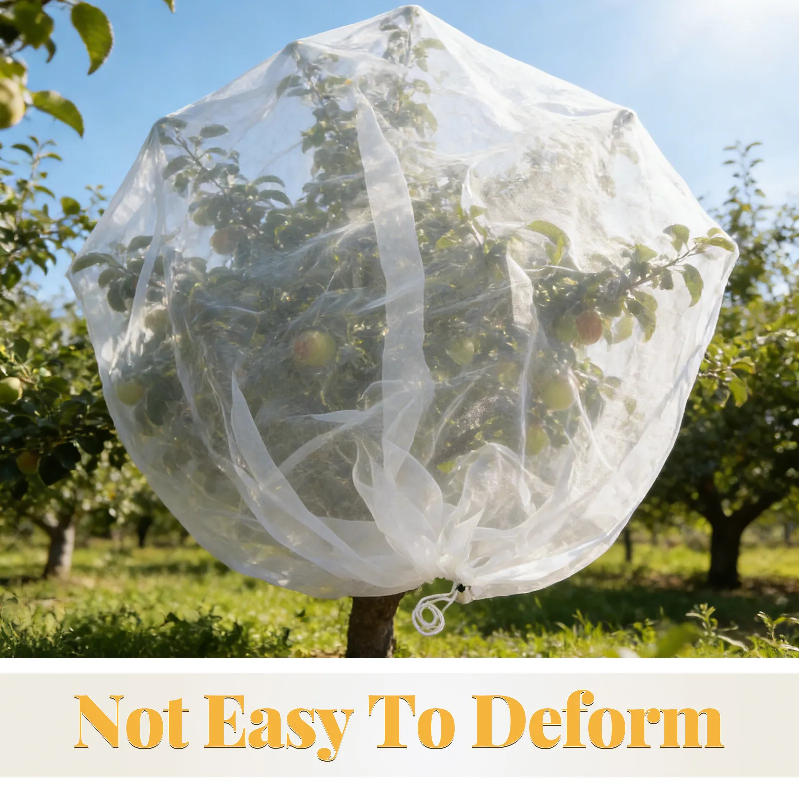Plant Dustproof Cover Tree Bag Drawstring Zipper 6.56 X 7.87ft Blueberry Bushes Garden Netting Protect Frost Rain Vegetable Mesh