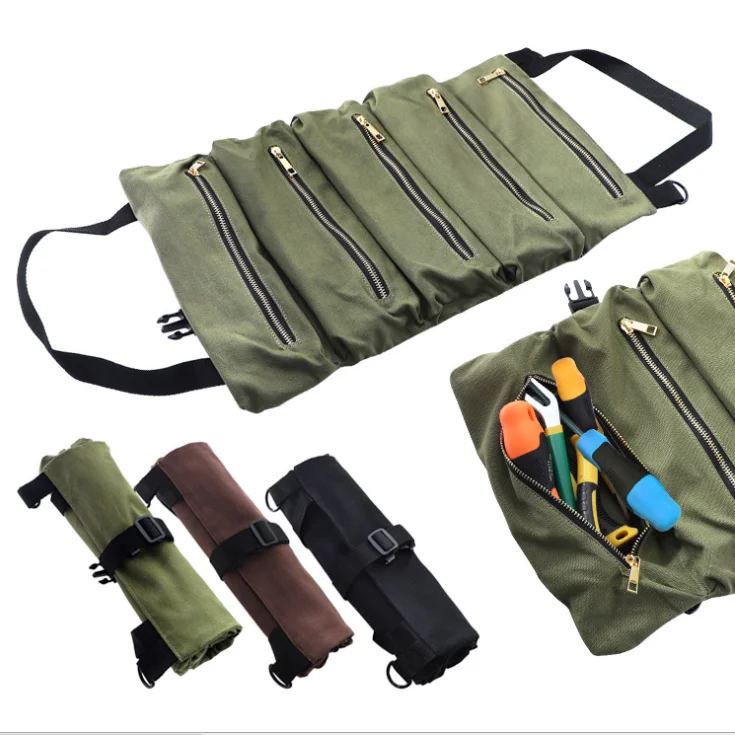 

Handheld Foldable Canvas Storage Tool Bag Portable Toolbag Repair Hand Tool kit Bag