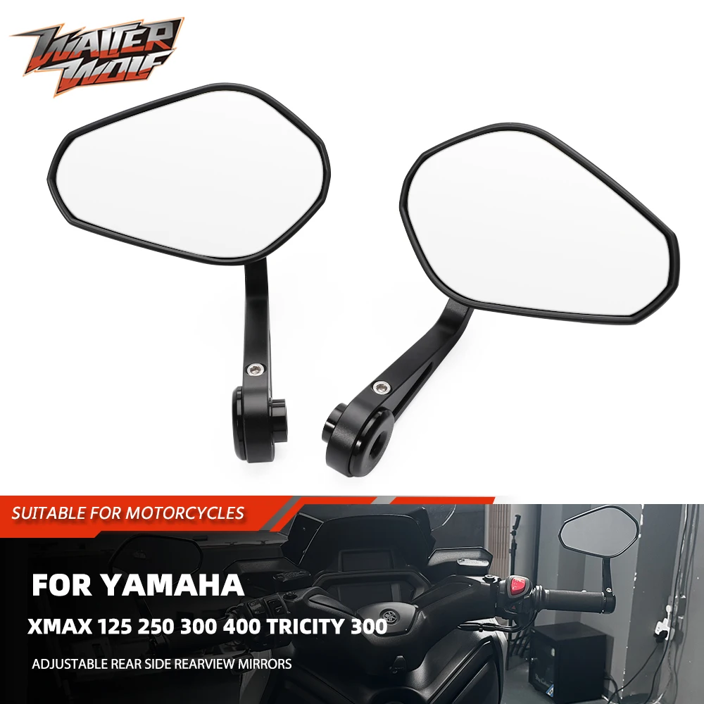 

Motorcycle Adjustable Bar Side Rearview Mirror For Yamaha XMAX 125 250 300 400 Tricity 300 Motorbike Handlebar Rear View Mirrors