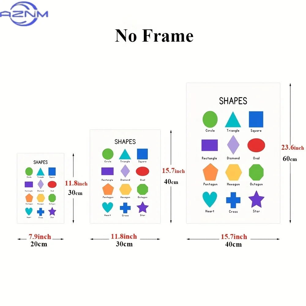 Print Painting, Unframed Educational Posters for Classroom Must Haves-Learning Canvas Painting Print Kindergarten School Homesch view 3