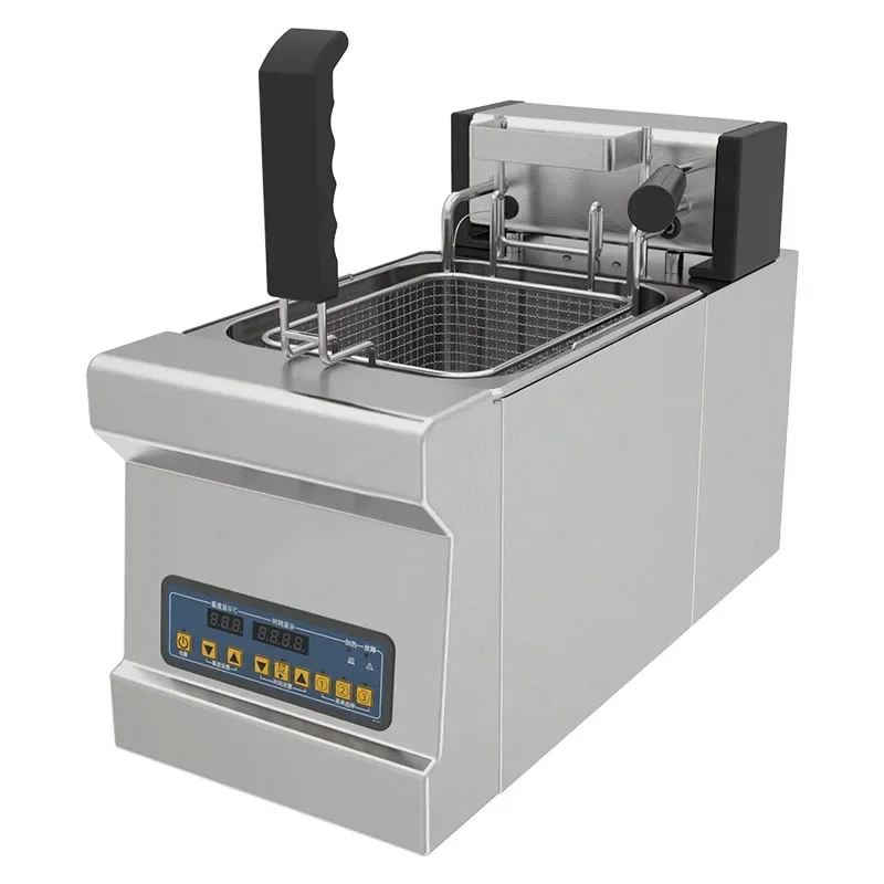 8L Electric Fryer 3000W Electric Deep Fryer Single-cylinder Fryer French Fries Fried Chicken Constant Temperature