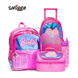 Barbie Smiggle Backpack for Children,Barbie Princess Wheel Schoolbag, Children's Knapsack, 3-16 Years Old Hot-selling Trolleys B