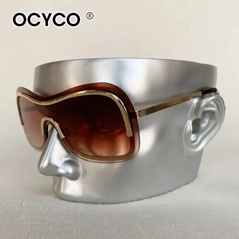 OCYCO 2026 Sonnenbrille: Neue modische, stilvolle, randlose Metall-Sonnenbrille für Herren und Damen – coole Pose, trendiges Design – Detail 1