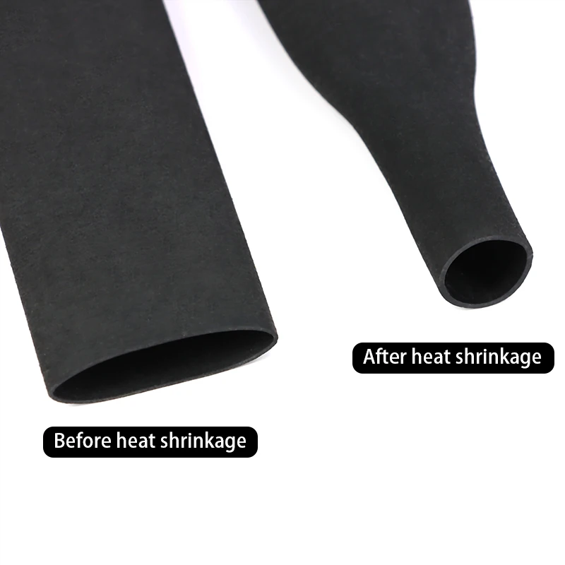 1.6m New Non Slip Heat Shrink Tube Solid Color 18mm ~ 40mm Waterproof Cover Bicycle Handle Protector Anti Skid Fishing Rod Wrap