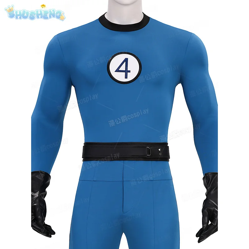 

Костюм супергероя Mister Fantastic Four для косплея на Хэллоуин, мужской фэнтезийный комбинезон, обувь с поясом, модная униформа XS-XXXL