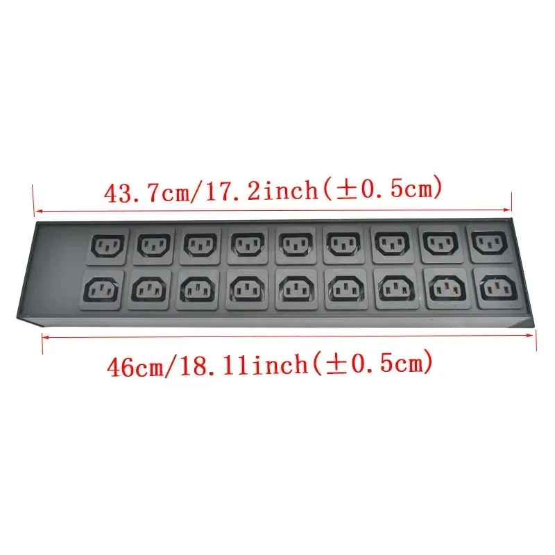 PDU Stekkerdoos C14 poort Elektrisch US/C13/16A/Italië/UK Universeel Thailand Brazilië 16/18 AC-uitgang SOCKET Netwerkkastrek