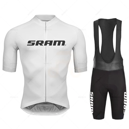 Conjuntos de Jersey de Ciclismo Sram para hombre, Ropa transpirable de manga corta para bicicleta de montaña, uniforme de Ciclismo, verano 2023