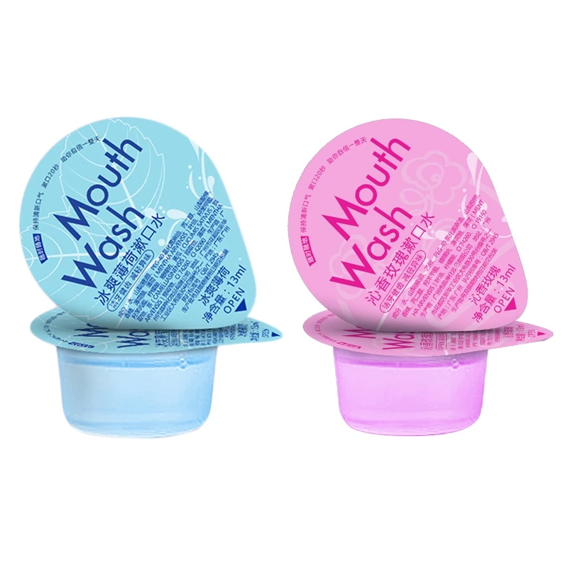 5Pcs Portable Disposable Mint Rose Flavor Clean Mouth Jelly Cup Mouthwash Water for Travel