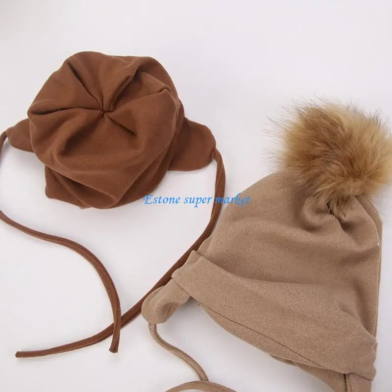 090B Comfortable Baby Hat for 3-10T Boy Girls Fashionable Kids Earflap Caps Windproof Infants Bonnet Nice Shower Present