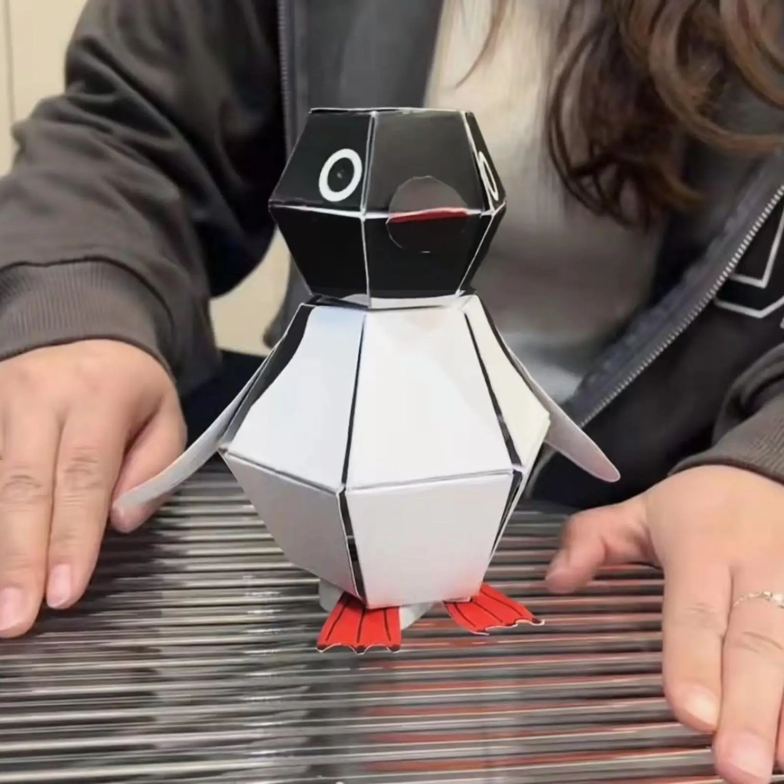 프레스 바운싱 페이퍼 펭귄 조각상 - 동물 장식 공예 키트 소년, 소녀, 어린이, 청소년용, 유치원 파티 교실용