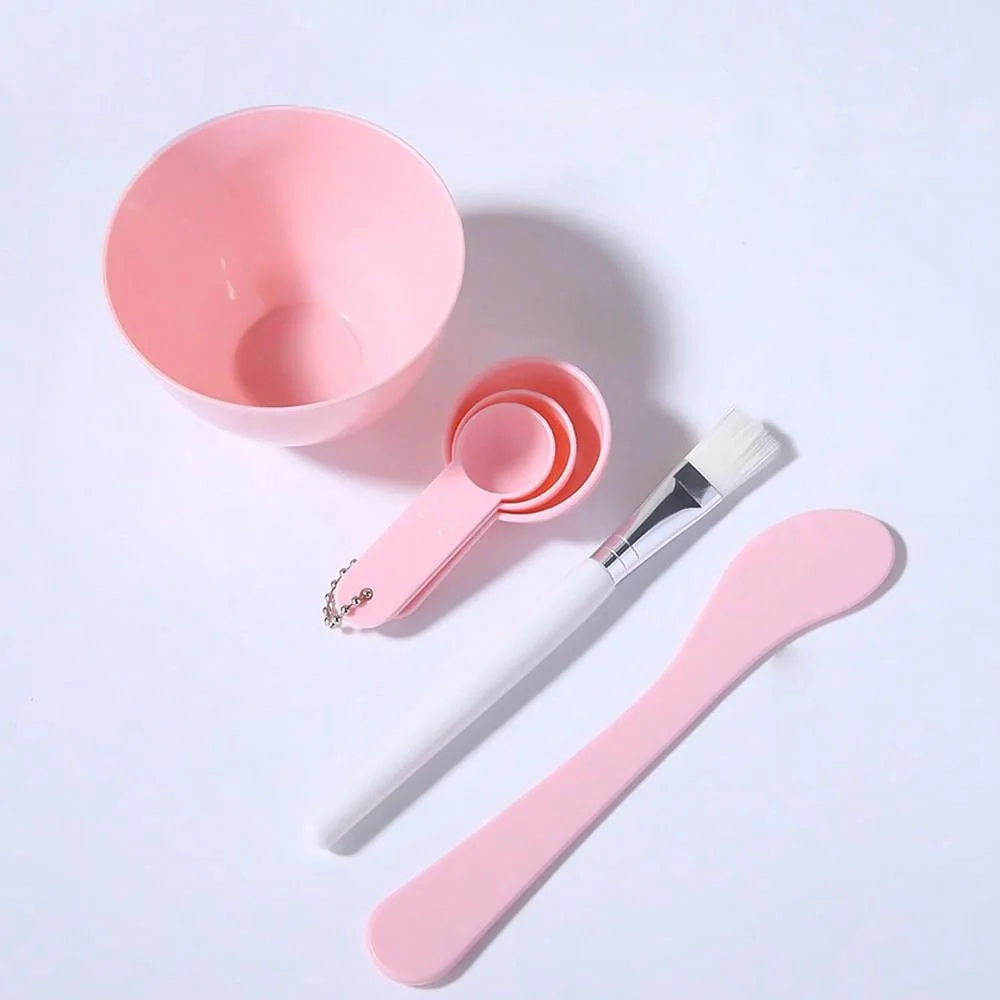 6Pcs Face Mask Mixing Bowl Set ,Plastic 6 in 1 DIY Facemask Mixing Tools Kit with Mask Bowl Stick Spatula Measuring Cup & Mask B