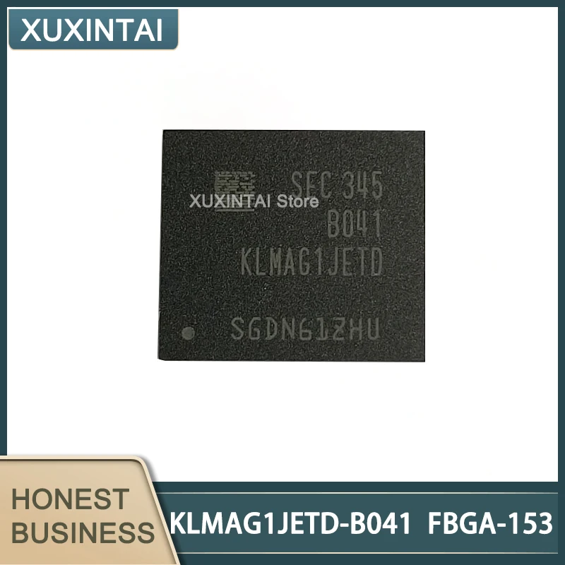 1~5PCS  New Original  KLMAG1JETD-B041  KLMAG1JETD  Memory chip IC 2.7V~3.6V  -25℃~+85℃  FBGA-153