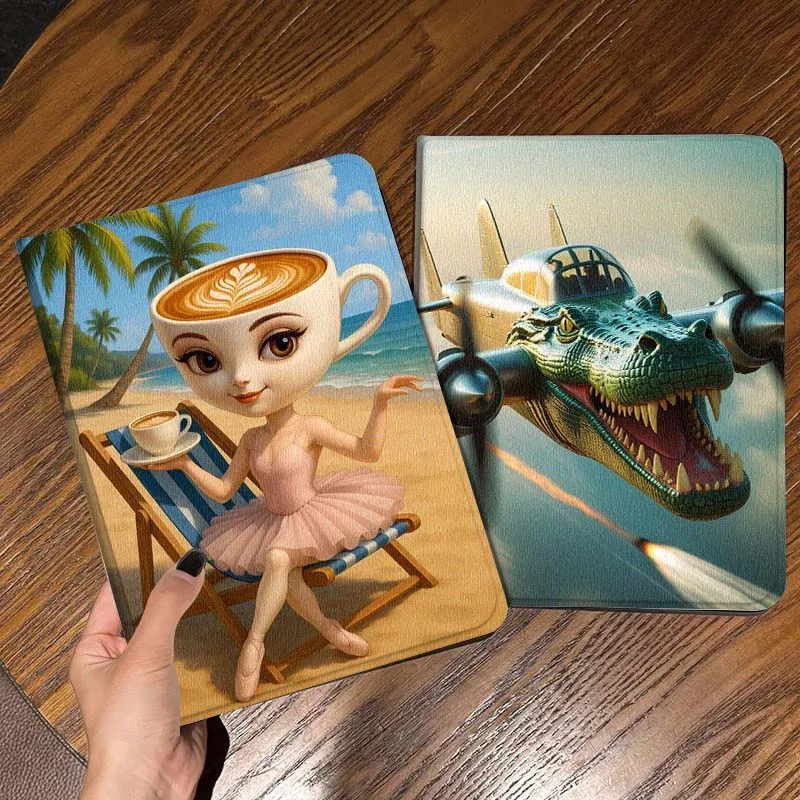 

Ballerina Cappuccina Art Gift Tablet Case For Samsung Galaxy Tab S7 S8 S9 S10 FE Lite