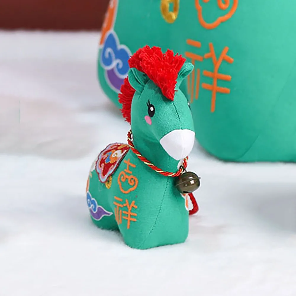 Chinese Mascot Plush Chinese Horse Mascot Stuffed Animal Embroidery Plush Doll 12/32cm Horse New Year Blessing Souvenir Gift