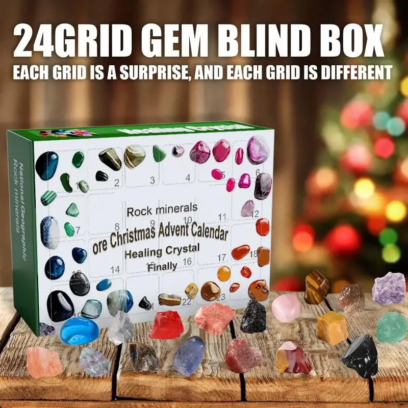 Ore Christmas Advent Calendar 2023 Gemstone Collection Countdown to Christmas Rocks Minerals Fossils Christmas Home Decor