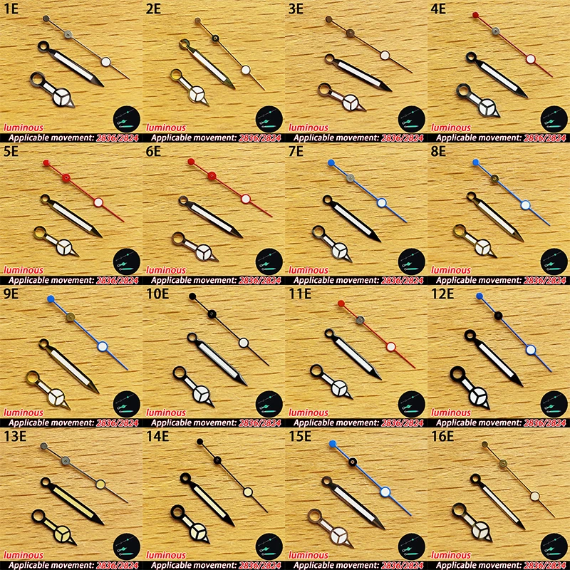 مشاهدة أجزاء مؤشر إبر noctilucent ل NH3/2836/2824/35/36 8205/8215 مؤشر ساعة يد تعمل بالحركة إصلاح استبدال أجزاء