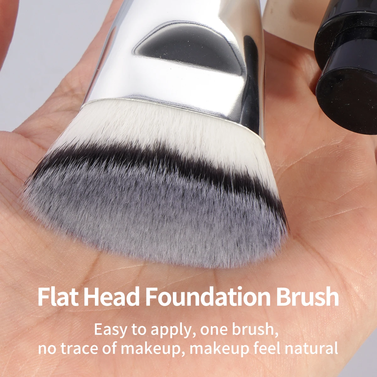 MAANGE 4pcs Makeup Brushes 2pcs Dual-ended Concealing Blush Brushes 2pcs Flat Top Angled Foundation Brushes Kit for Gifts Girls