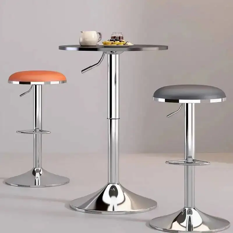 Sillas de Bar Minimalistas Modernas, Sillas de Metal Relajantes y Ajustables, Mostradores de Recepción, Taburetes de Bar Estéticos, Muebles de Bar para Juegos