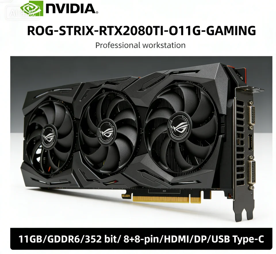 Grafische Kaart ASUS ROG Strix RTX 2080 Ti OC 11G – 11GB GDDR6
