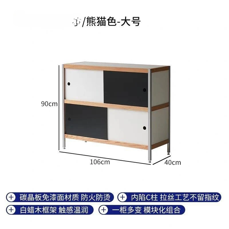 Bauhaus medieval side cabinet, integrated cabinet against the wall