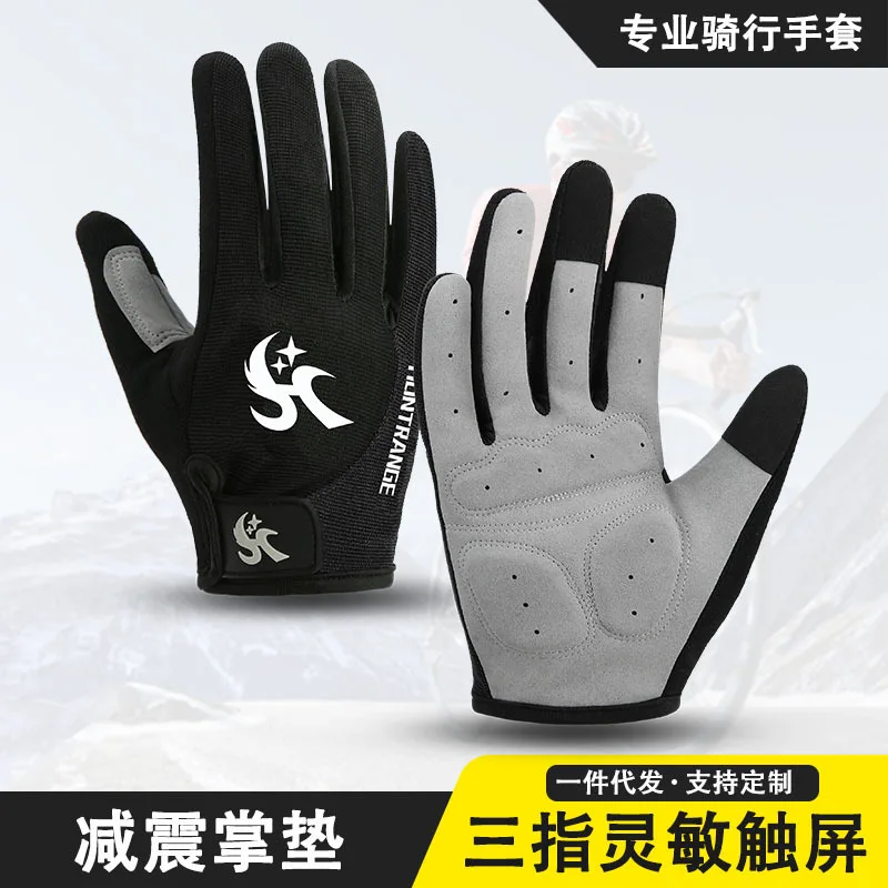 

New Outdoor Sports Cycling Touch Screen Breathable Anti-Skid Shock Absorption Fitness Mountain Professional Bicycle Full Finger