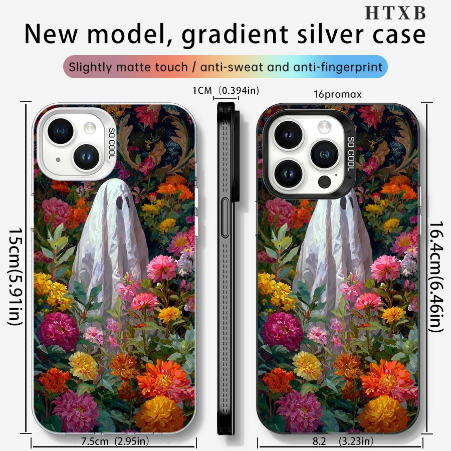 حافظة هاتف شبح ورقية للهالوين لهاتف آيفون 17 إلى 11 برو ماكس بلس