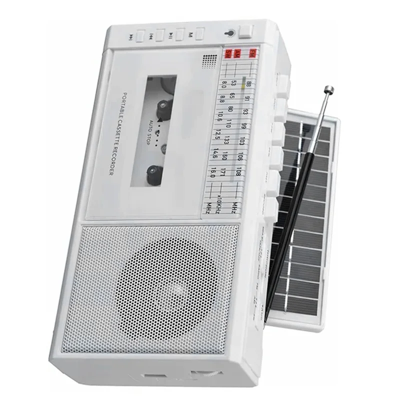 ABSQ-Retro USB AM/FM/SW Multibanda Radio Estéreo Inalámbrico Bluetooth Mp3 Audio Cassette Reproductor Grabador AM Radio Enchufe de la UE