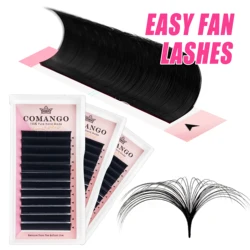Easy Fan  Eyelashes Natural Cilia Silk Lashes Auto Fanning Eyelash Extensions Blooming Eyelashes Flare Eyelashes Russian Volume