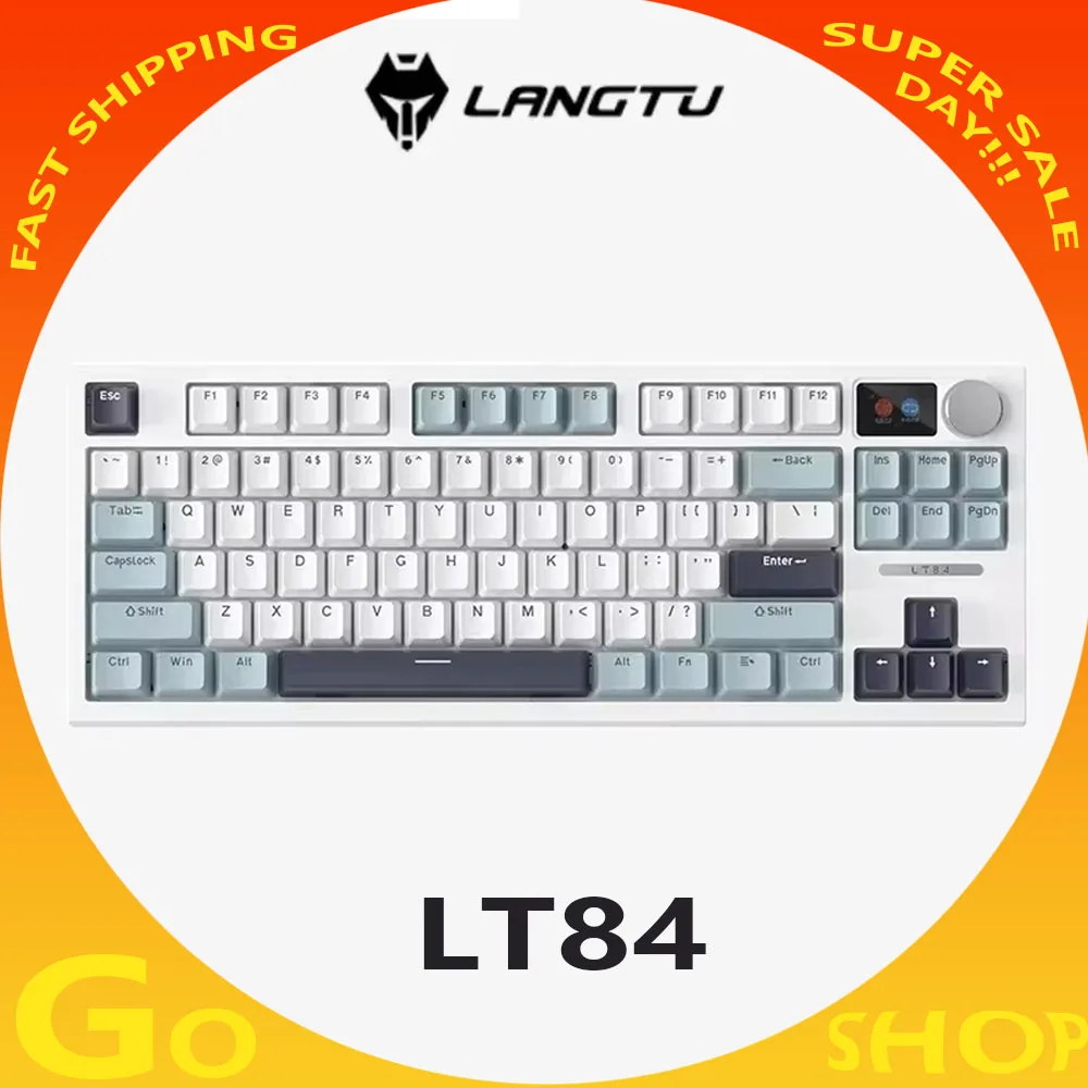 

Langtu Lt84 Mechanical Keyboard Wireless Wired Hot Swap Full Non-Impact E-Sports Keyboards 84 Keys Rgb Backlit Gamer Man Gifts