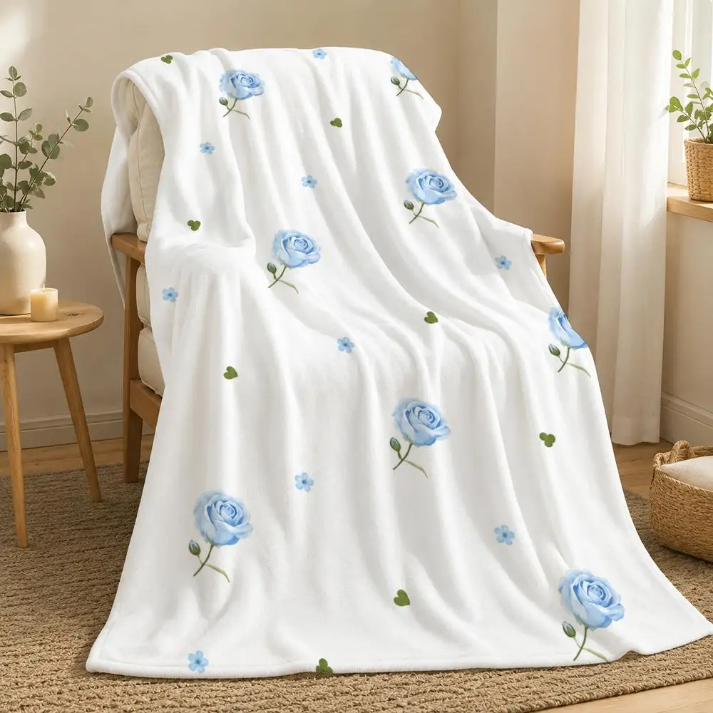 Vintage Roses Throw 240g flannel blanket, suitable for sofas, beds, offices,  exquisite gift blankets