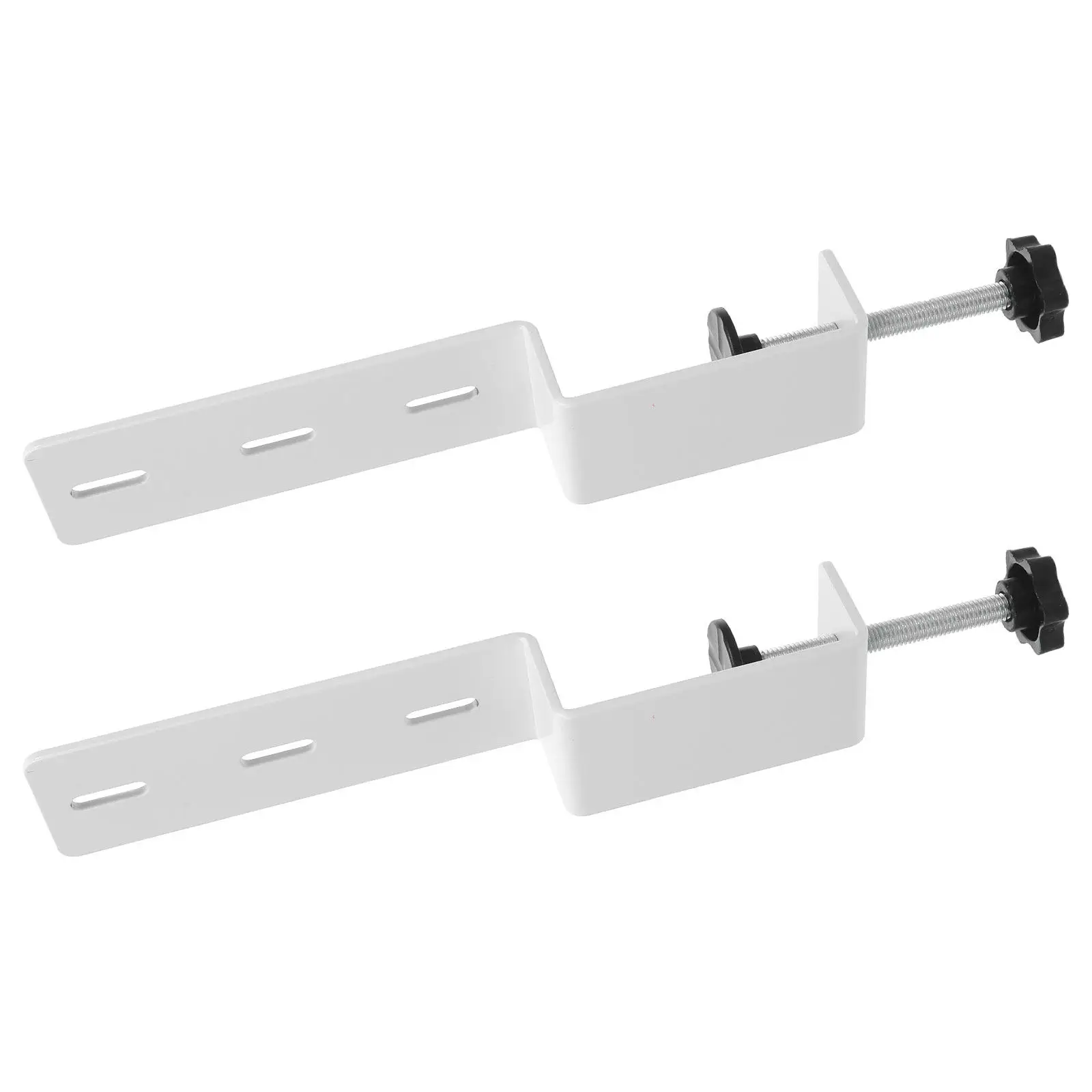 

Комплект из 2 металлических кронштейнов для перфорированной доски, регулируемый, для крепления к краю стола, для организации домашнего офиса, толщина 1-7 см, белый, сверхпрочный