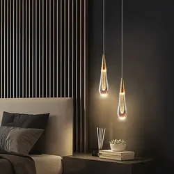 Modern LED Pendant Lights Bedroom Living Room Crystal Light Hanging Chandelier Restaurant Lighting Led Pendant Lamps Home Decor