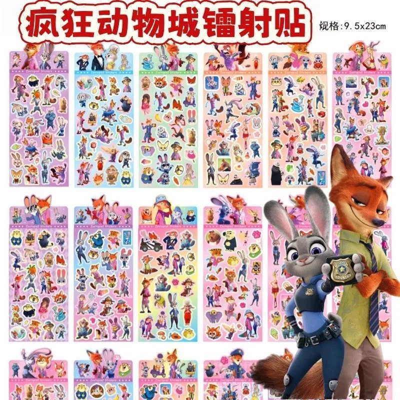 disney-zootopia-2-diario-artesanal-goki-adesivo-decoracao-a-laser-diy-adesivo-nick-bonito-judy-mercadoria-dos-desenhos-animados
