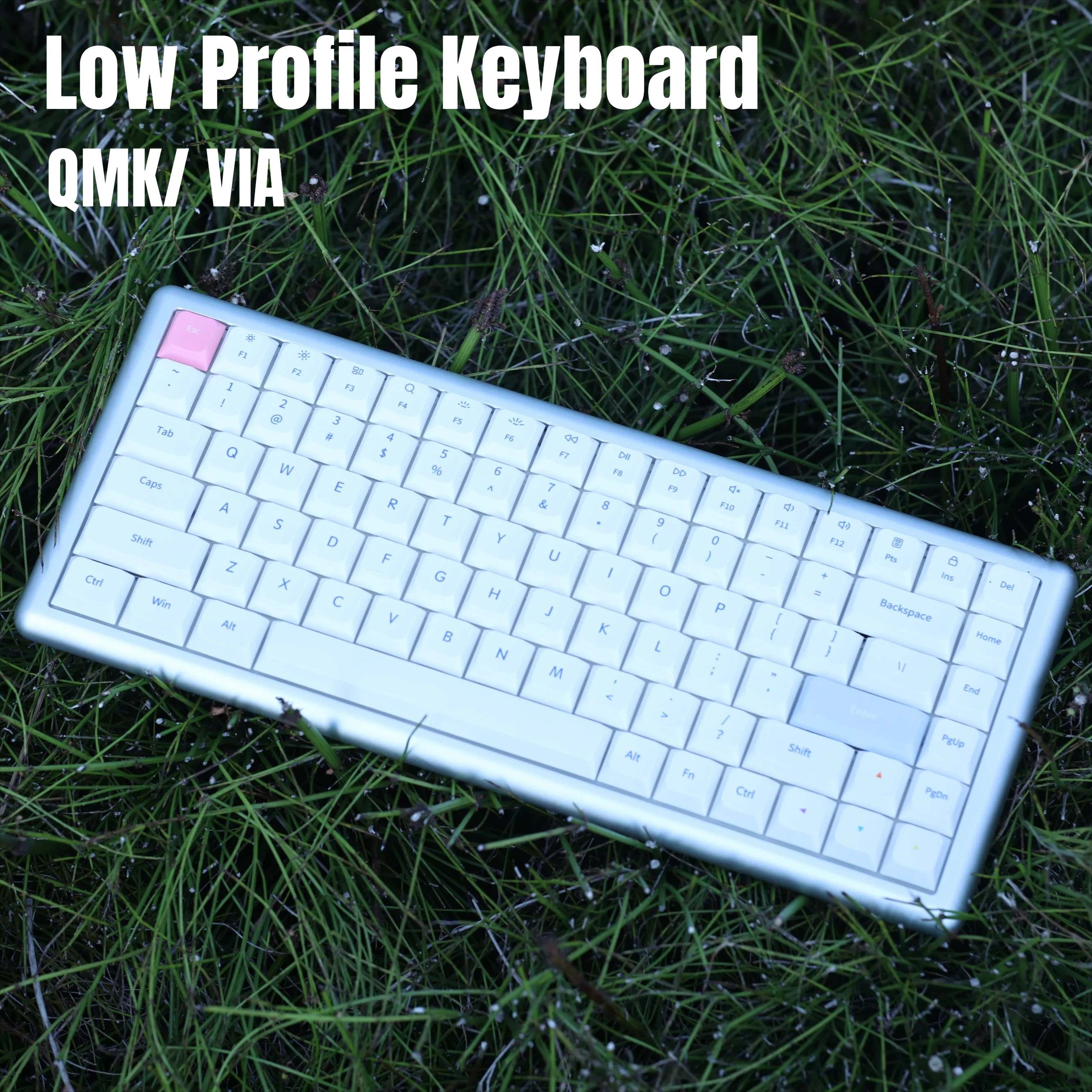 Vero75 Low Profile Mechanical Keyboard Customized Tri-mode Hot Swappble RGB 1KHz Return Rate Ergonomic Mechanical Keyboard VIA