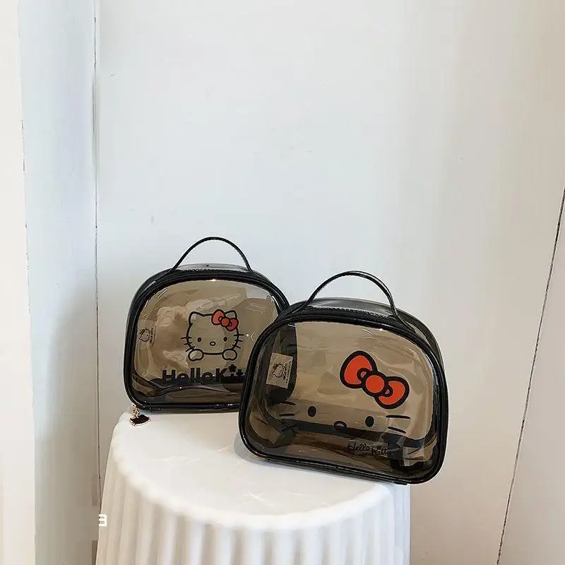 Hot Hello Kitty Princess Cartoon Borsa per il trucco Sanrio Girl Kawaii Borsa da bagno portatile portatile impermeabile Bagno Nuoto Spiaggia Nuovo