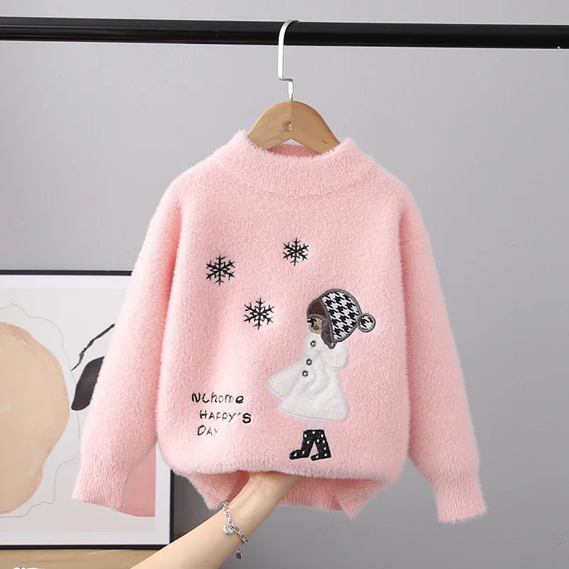 

Girls Sweaters Baby Clothes Soft Smooth Material 3-11 Years Old Autumn Winter New Fashion Style Children Knitted Sweater GY06101